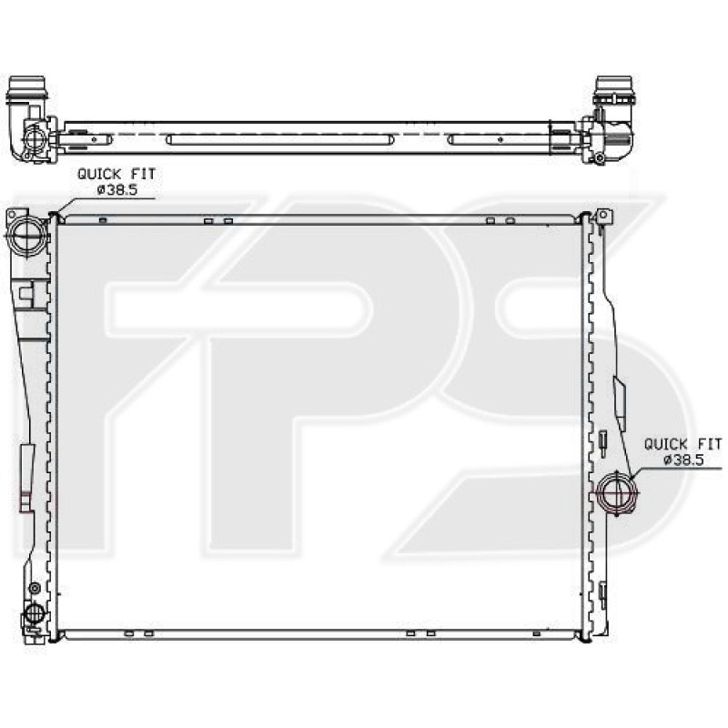 Радіатор охолодження двигуна BMW 3 E46 (NRF) FP 14 A25-X