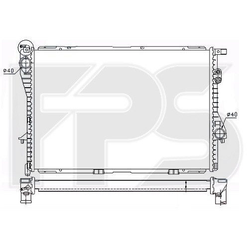 Радіатор охолодження двигуна Chevrolet Aveo T300 (NRF) FP 17 A153