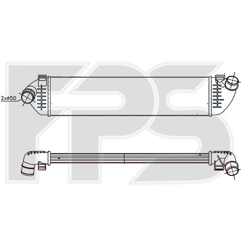 Інтеркулер Ford C-Max / Focus 2 / Kuga (NRF) FP 28 T135-X