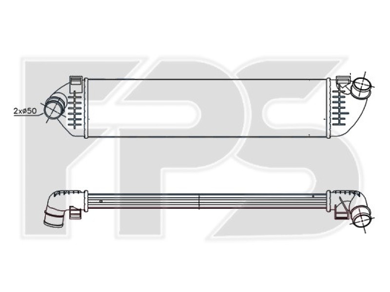 Інтеркулер Ford C-Max / Focus 2 / Kuga (NRF) FP 28 T135-X