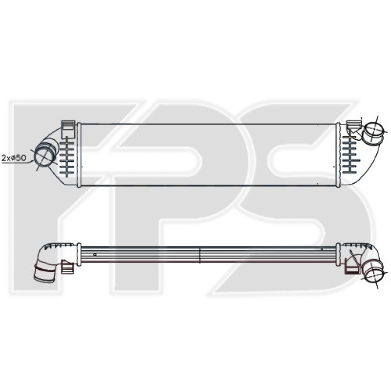 Інтеркулер Ford C-Max / Focus 2 / Kuga (NRF) FP 28 T135-X