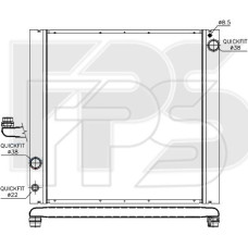 Радіатор охолодження двигуна Land Rover Range Rover 3 (NRF) FP 43 A368-X
