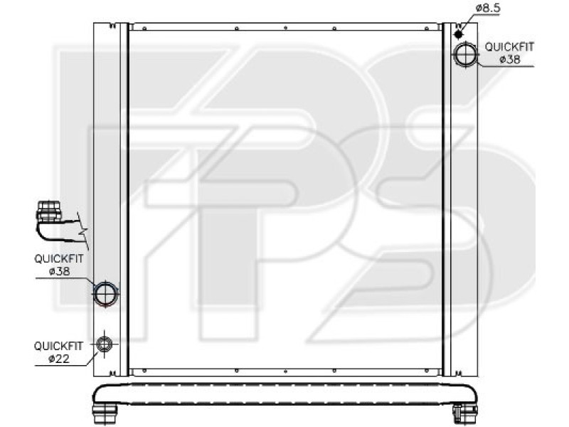 Радіатор охолодження двигуна Land Rover Range Rover 3 (NRF) FP 43 A368-X