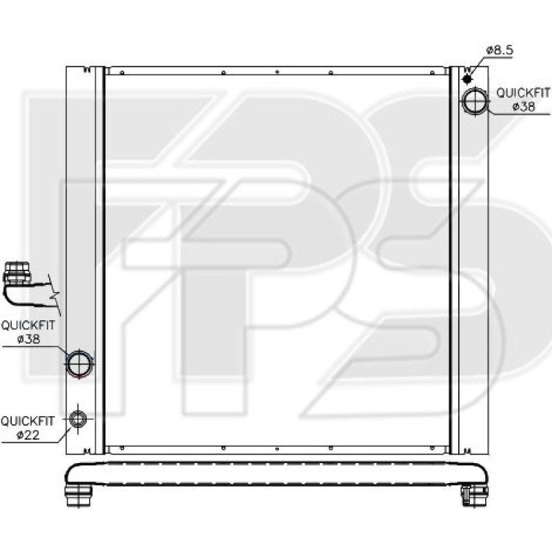 Радіатор охолодження двигуна Land Rover Range Rover 3 (NRF) FP 43 A368-X