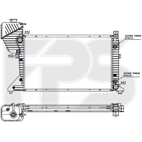 Радіатор охолодження двигуна Mercedes Sprinter (NRF) FP 46 A1032-X