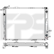 Радіатор охолодження двигуна Mercedes E-class W124 (NRF) FP 46 A1038-X