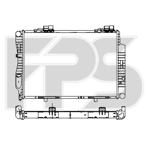 Радіатор охолодження двигуна Mercedes C-class W202 (NRF) FP 46 A241