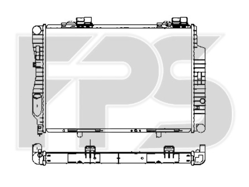Радіатор охолодження двигуна Mercedes C-class W202 (NRF) FP 46 A241