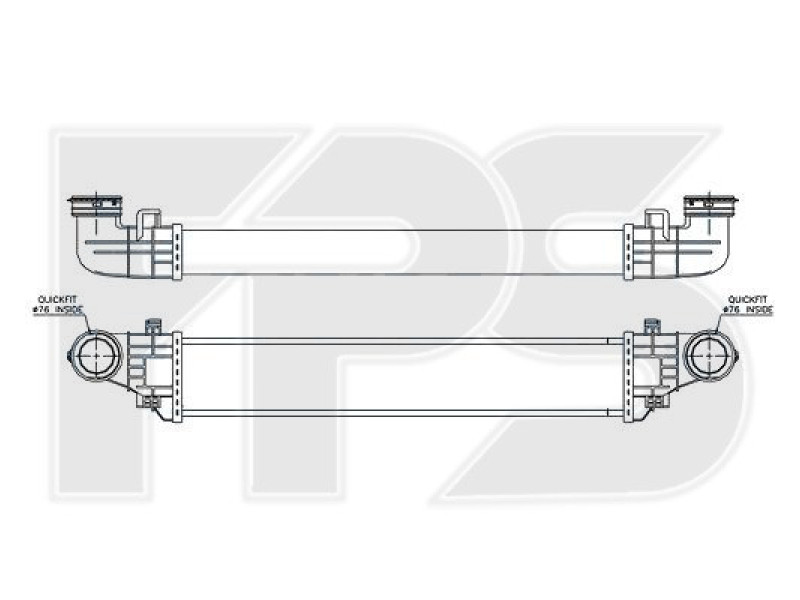 Інтеркулер Mercedes E-class W211 (NRF) FP 46 T83-X