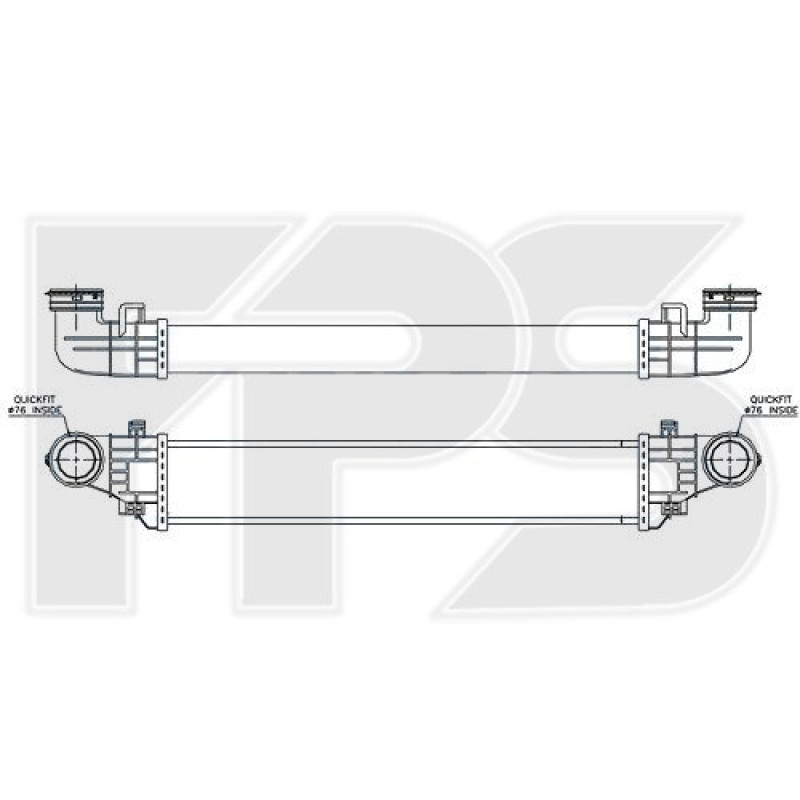 Інтеркулер Mercedes E-class W211 (NRF) FP 46 T83-X