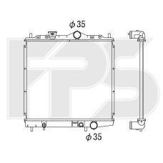Радіатор охолодження двигуна Mitsubishi Colt 4 5 / Lancer 4 5 (NRF) FP 48 A557