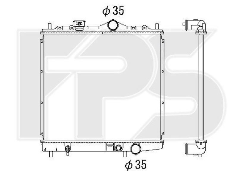 Радіатор охолодження двигуна Mitsubishi Colt 4 5 / Lancer 4 5 (NRF) FP 48 A557