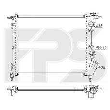 Радіатор охолодження двигуна Renault 19 (NRF) FP 56 A229