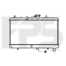 Радіатор охолодження двигуна Kia Rio (Samsung) FP 40 A887-X