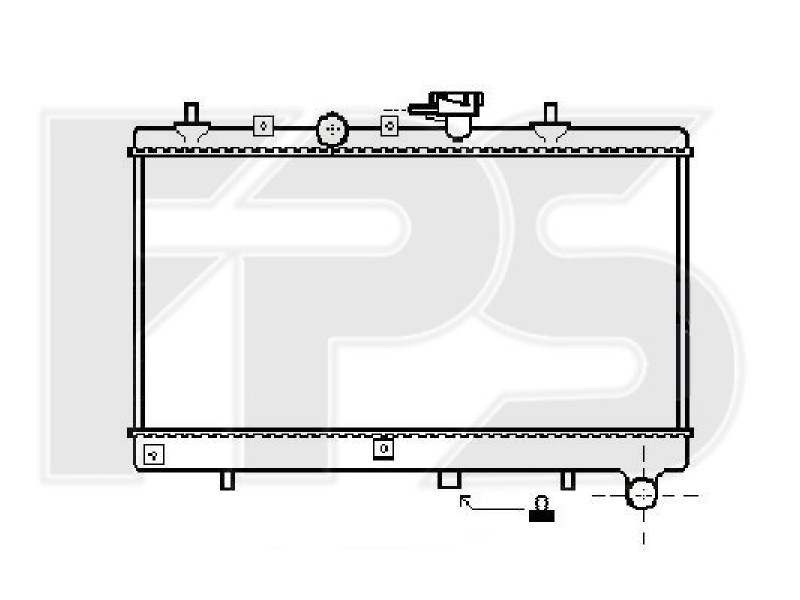 Радіатор охолодження двигуна Kia Rio (Samsung) FP 40 A887-X