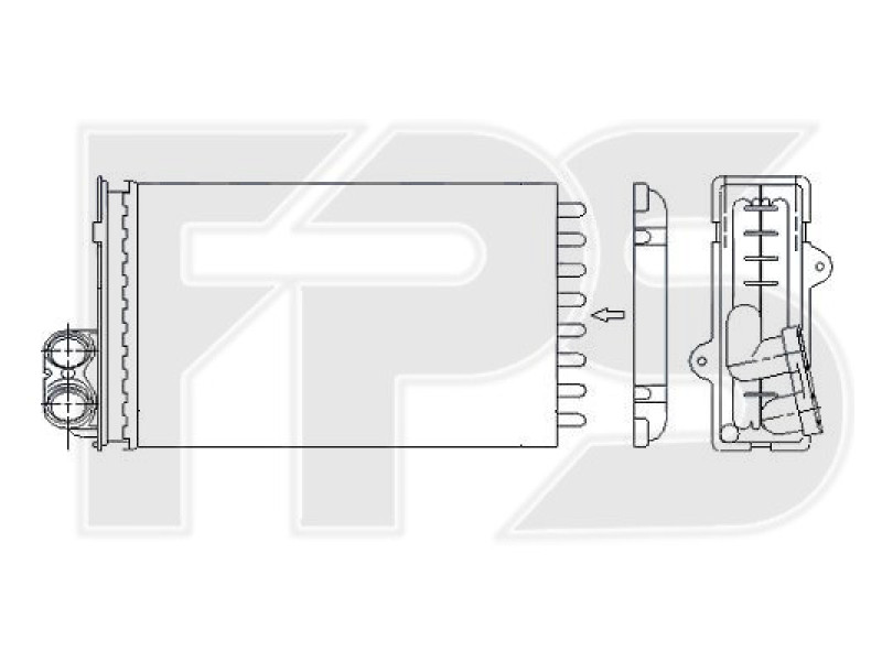 Радіатор пічки Peugeot 405 (Nissens) FP 54 N42-X