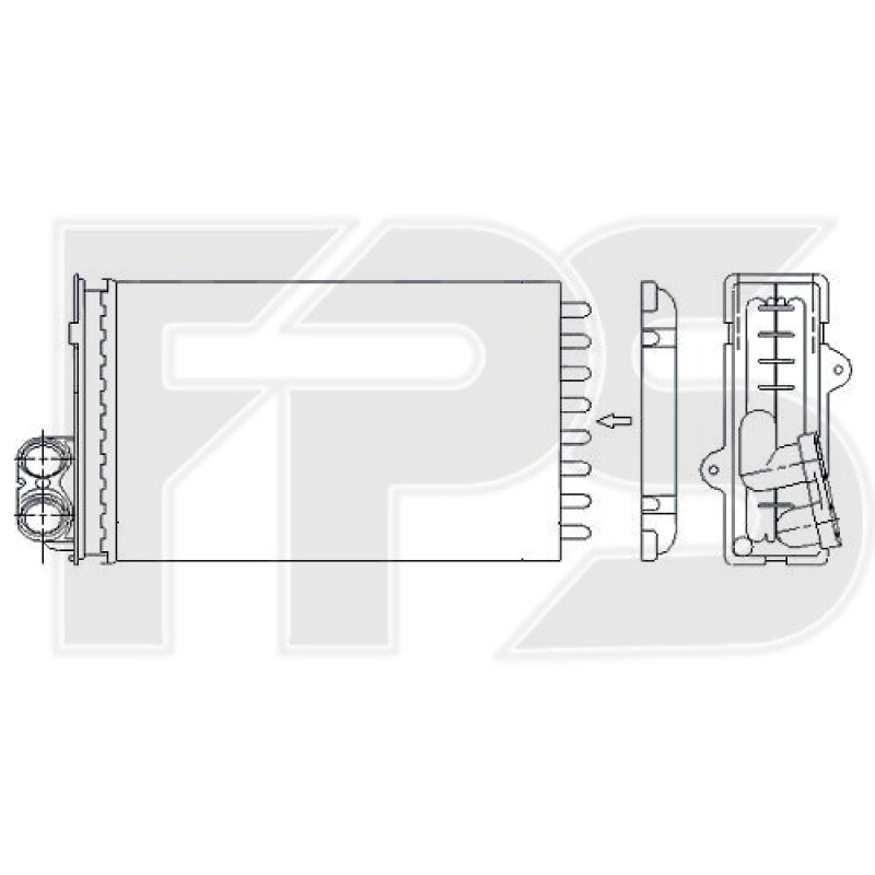 Радіатор пічки Peugeot 405 (Nissens) FP 54 N42-X