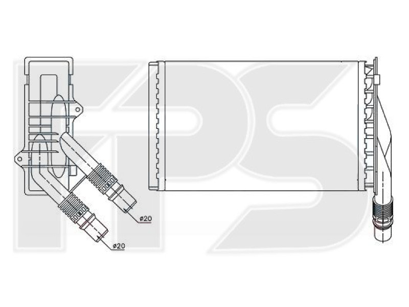 Радіатор пічки Renault Kangoo (NRF) FP 56 N158-X