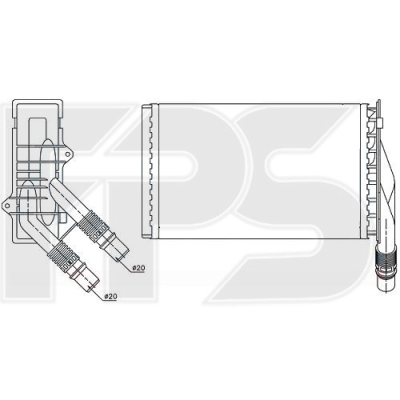 Радіатор пічки Renault Kangoo (NRF) FP 56 N158-X