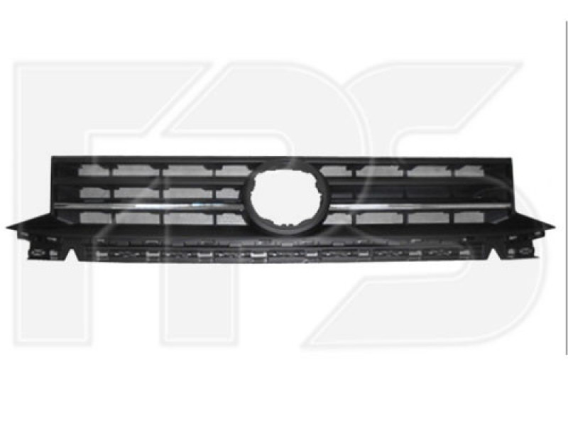 Решітка радіатора чорна VW Caddy 3 15 - з хром. молдингом (FPS) 2K5853651A