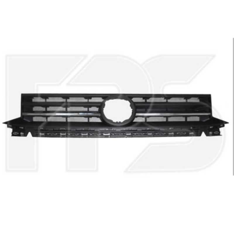 Решітка радіатора чорна VW Caddy 3 15 - з хром. молдингом (FPS) 2K5853651A