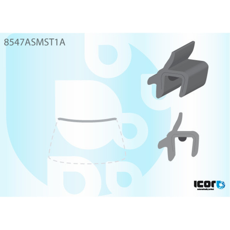 Молдинг верхній лобового скла Audi A4 B5 1994-2001 Icor