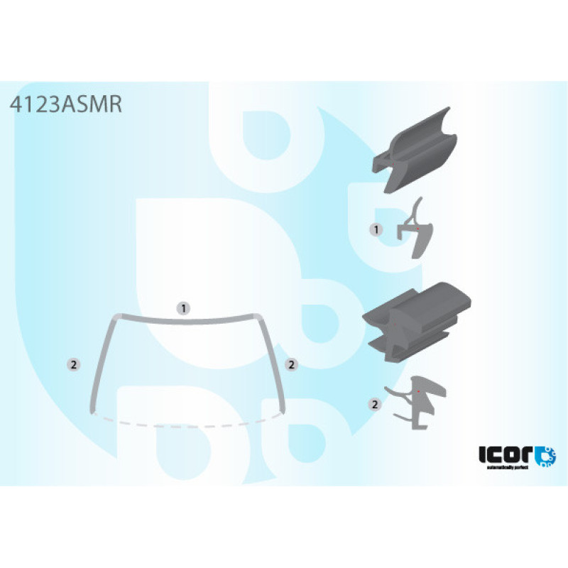 Молдинг лобового скла Hyundai Santa Fe 2001-2006 Icor