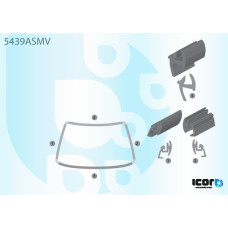 Молдинг лобового скла по периметру Mercedes Sprinter W906 06- (Icor)