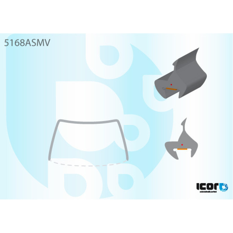 Молдинг лобового скла Mazda 5 05- (Icor)