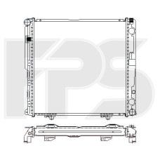 Радіатор охолодження двигуна Mercedes W124 (NRF) FP 46 A1045-X