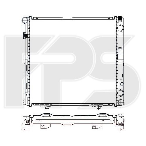 Радіатор охолодження двигуна Mercedes W124 (NRF) FP 46 A1045-X