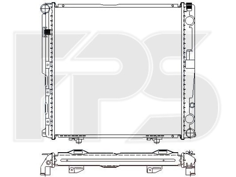 Радіатор охолодження двигуна Mercedes W124 (NRF) FP 46 A1045-X