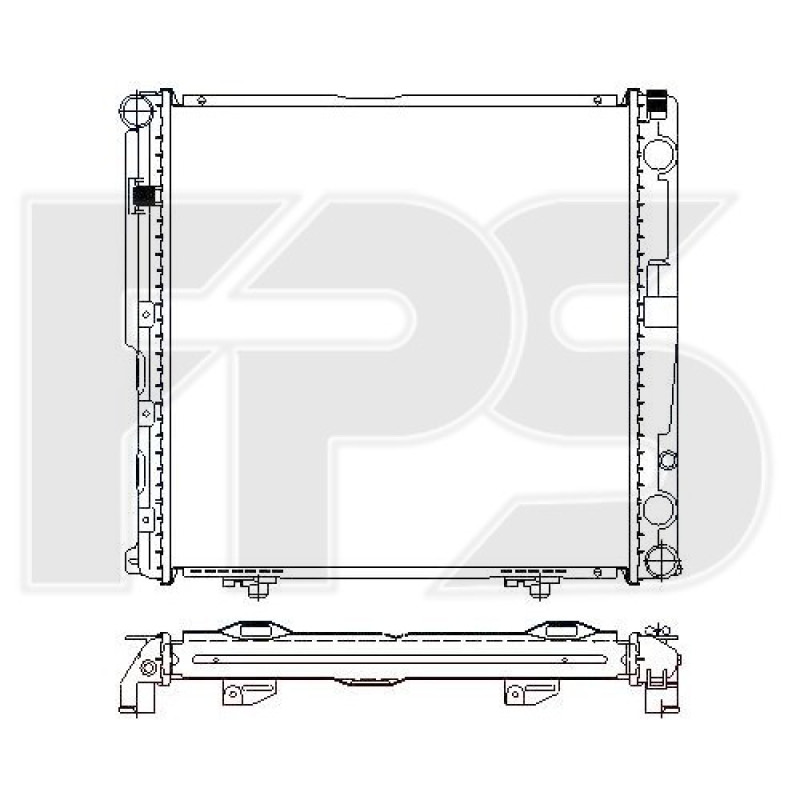 Радіатор охолодження двигуна Mercedes W124 (NRF) FP 46 A1045-X