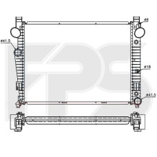 Радіатор охолодження двигуна Mercedes S-class W220 (NRF) FP 46 A973-X
