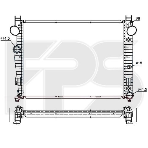 Радіатор охолодження двигуна Mercedes S-class W220 (NRF) FP 46 A973-X