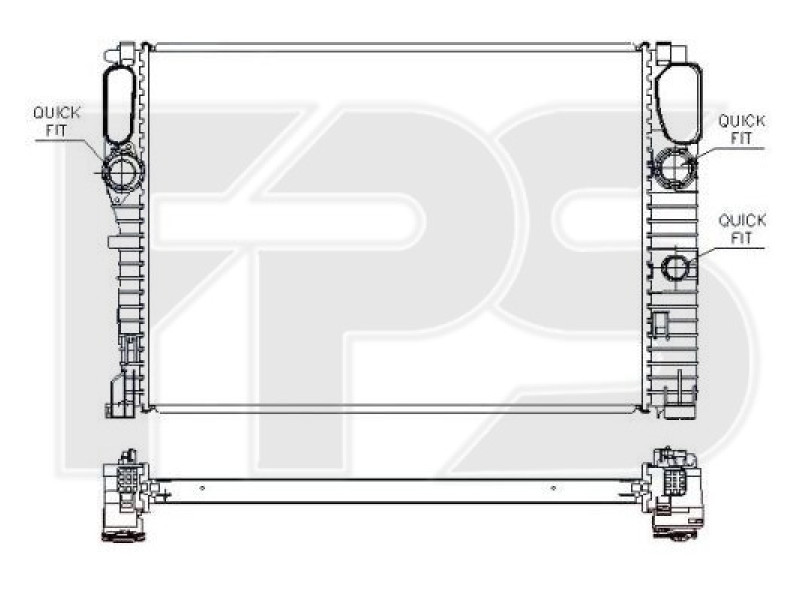 Радіатор охолодження двигуна Mercedes E-class W211 (NRF) FP 46 A1018-X