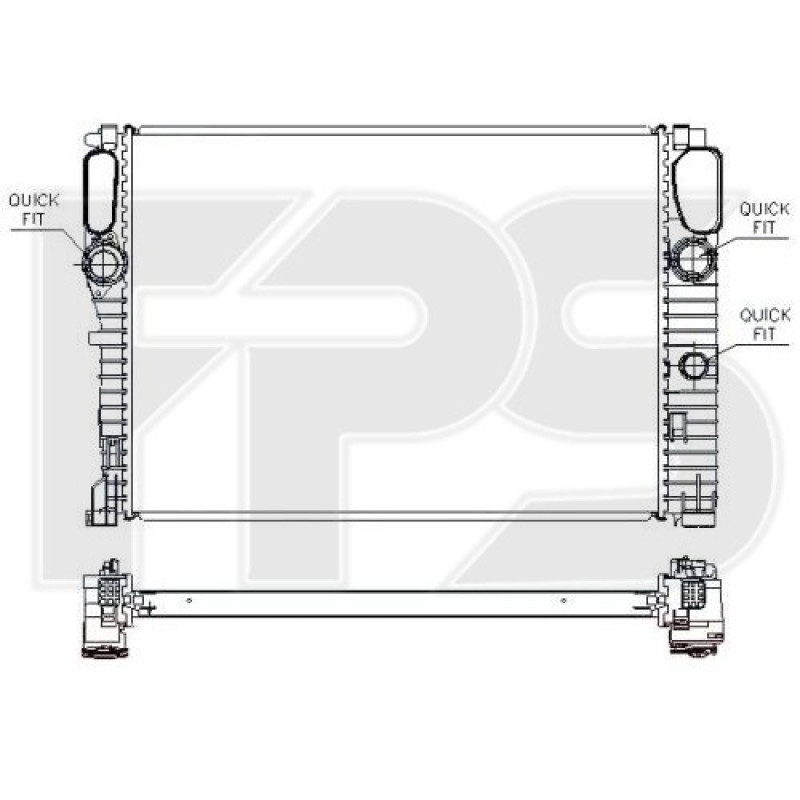 Радіатор охолодження двигуна Mercedes E-class W211 (NRF) FP 46 A1018-X