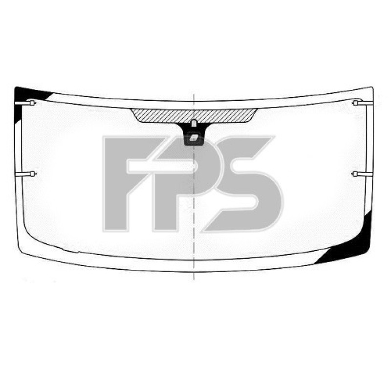 Лобове скло Ford Transit 06-14 (Lameks) обігрів, датчик