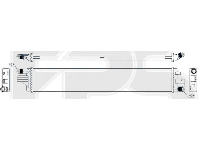 Радіатор охолодження двигуна Renault Master / Opel Movano (AVA) FP 56 A164