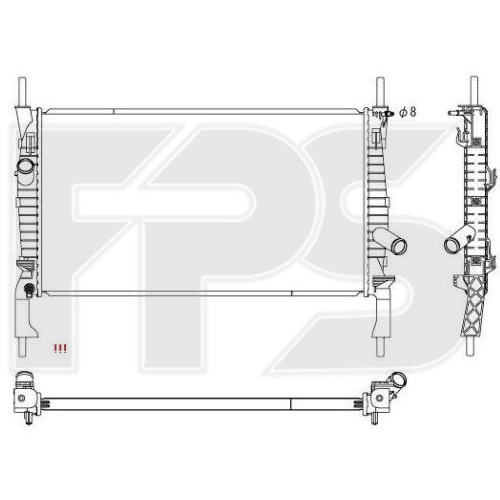 Радіатор охолодження двигуна Ford Transit (AVA) FP 28 A842-X
