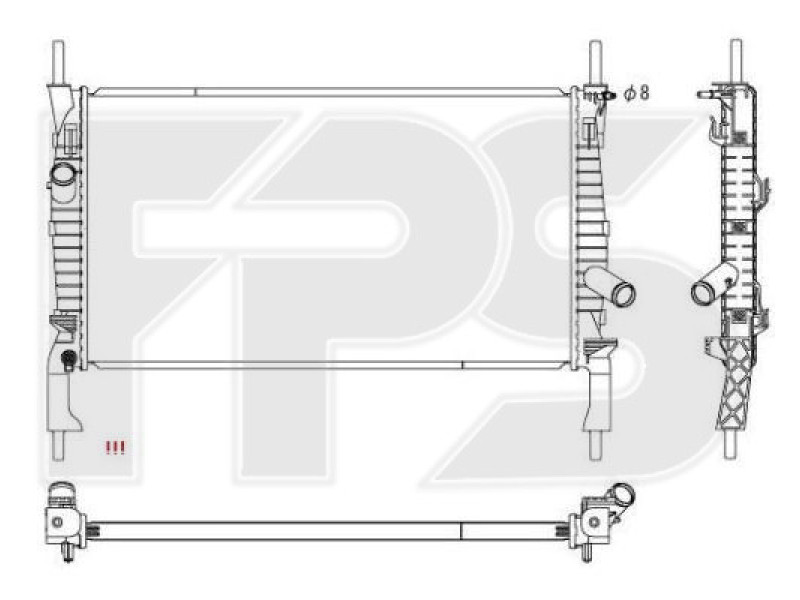 Радіатор охолодження двигуна Ford Transit (AVA) FP 28 A842-X