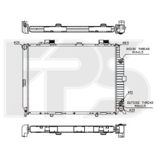Радіатор охолодження двигуна Mercedes W210 (AVA) FP 46 A232