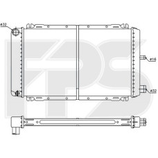 Радіатор охолодження двигуна Ford Fiesta 1 / Fiesta 2 (FPS) FP 28 A150