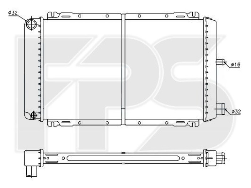 Радіатор охолодження двигуна Ford Fiesta 1 / Fiesta 2 (FPS) FP 28 A150