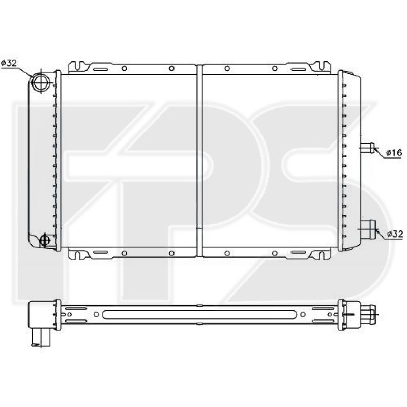 Радіатор охолодження двигуна Ford Fiesta 1 / Fiesta 2 (FPS) FP 28 A150