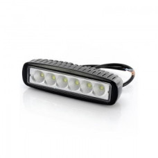 Фара LED прямокутна 18W, 6 ламп, 159,8*54,2 мм, вузький промінь 12/24V (ТМ JUBANA)