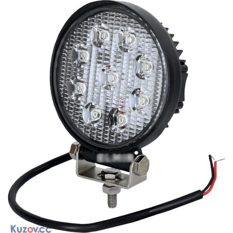 Фара LED кругла 27W, 9 ламп, 110*128мм, вузький промінь 12/24V (ТМ JUBANA)