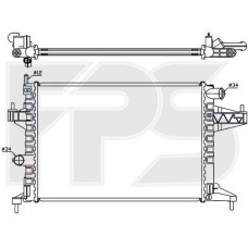 Радіатор охолодження двигуна Opel Corsa / Combo (FPS) FP 52 A263-P