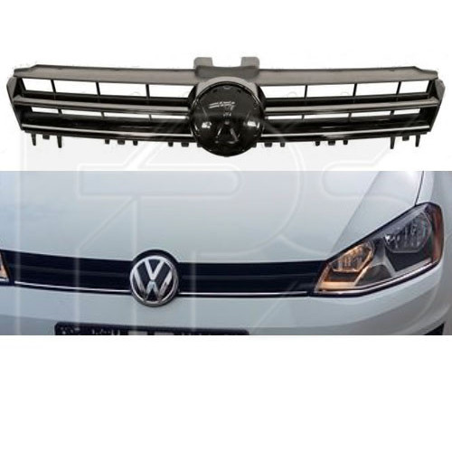 Решітка радіатора VW Golf 7 2013-2017 (Тайвань) під фари галоген 5G0853651DZLL