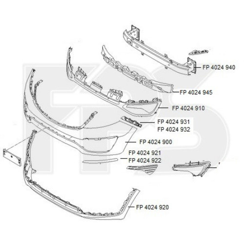 Спойлер переднього бампера Kia Sportage 2010-2015 Korea / USA (Тайвань) 86512-3W000